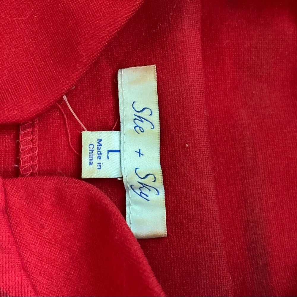 Red Military-Style Jacket - Picture 3 of 4